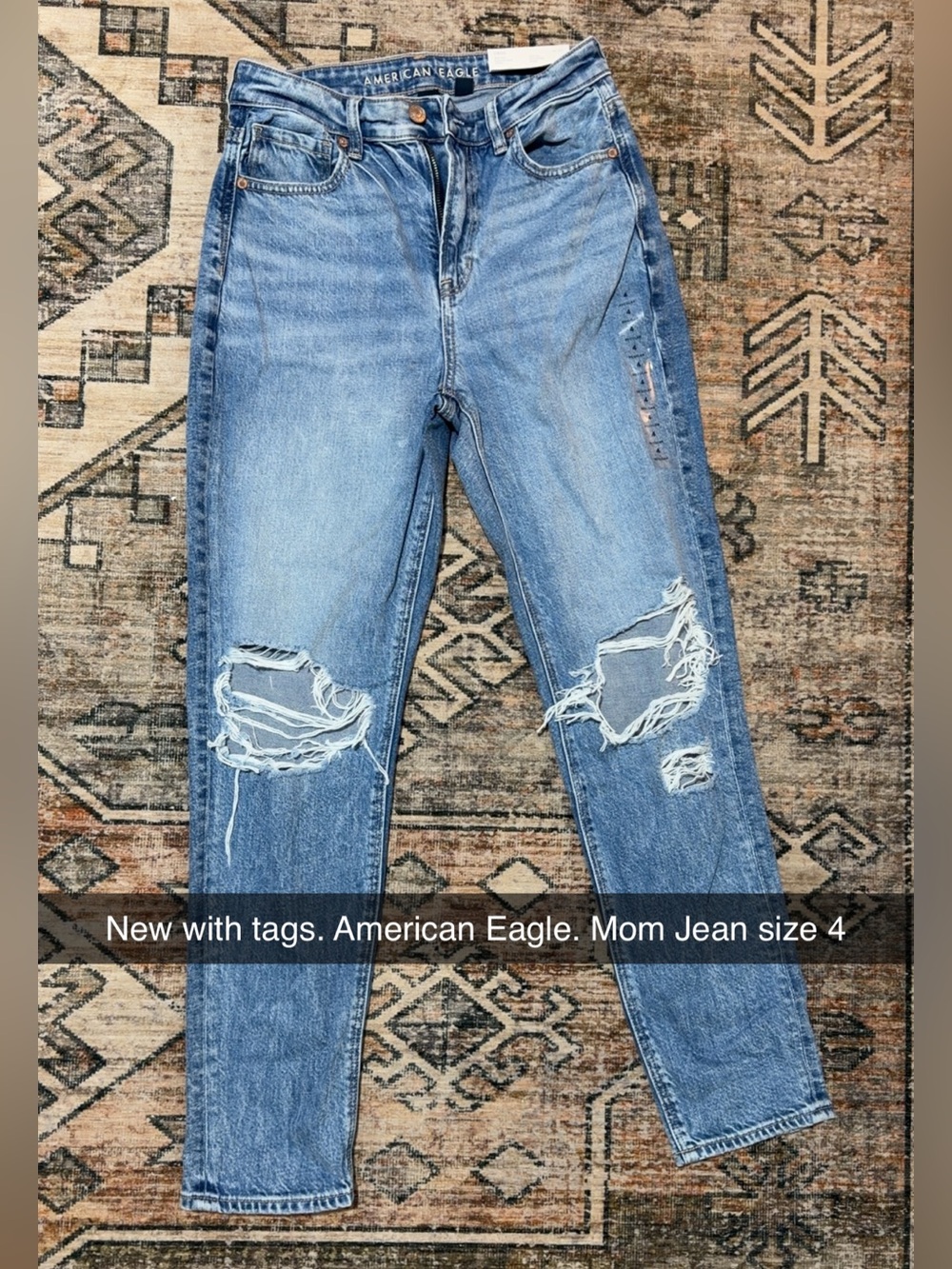 American Eagle Outfitters Light Blue Distressed Boyfriend Jeans